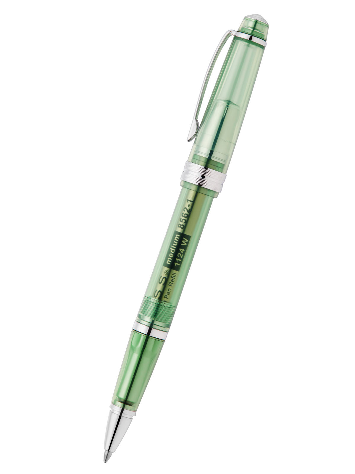 Bailey Light translucent green resin ballpoint pen by A.T. Cross with silver clip on Tampa Home & Garden Store