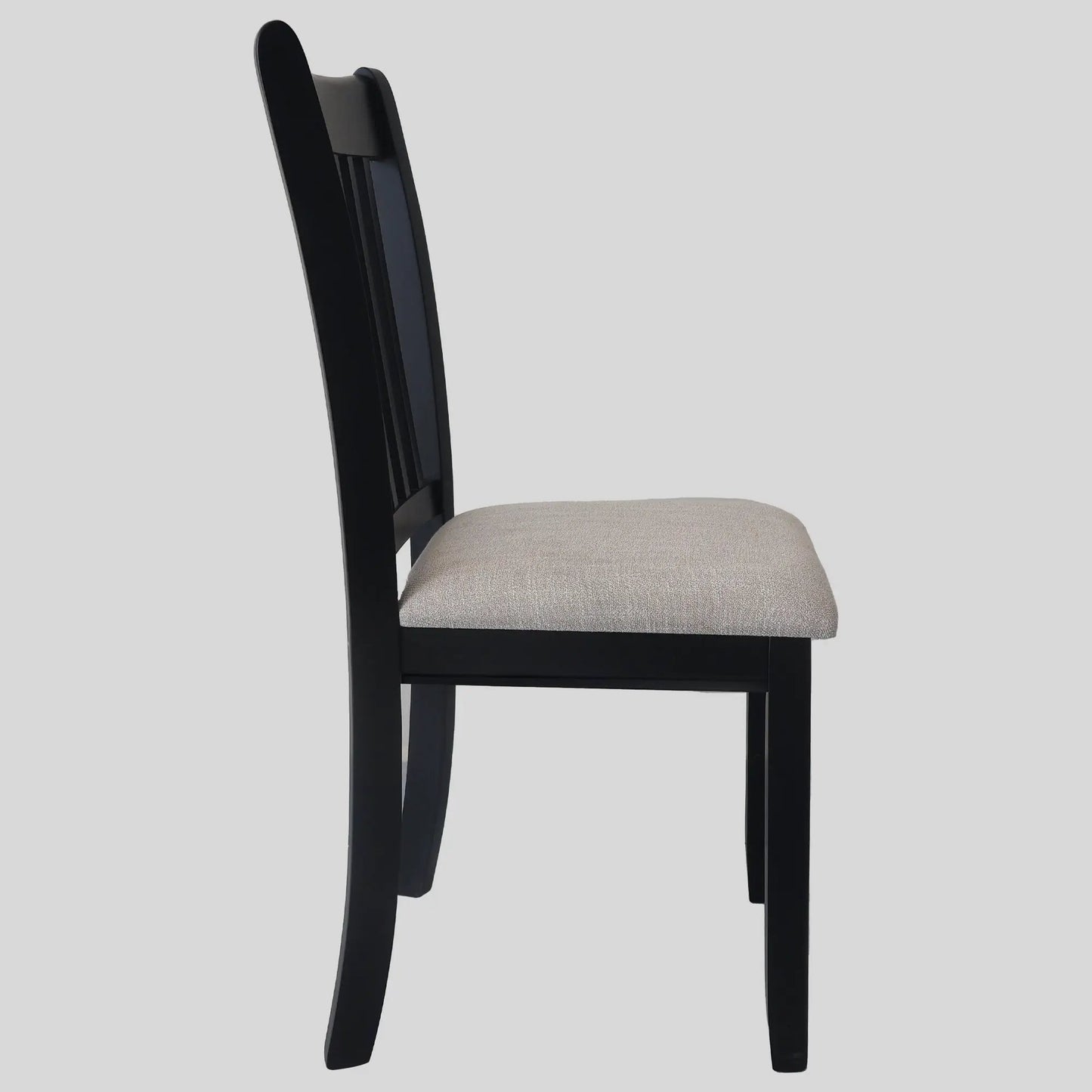 Upholstered Black Dining Chairs Set of 2