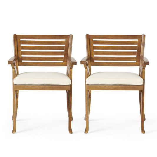 Hermosa Acacia 5 Piece Dining Set With Cushions