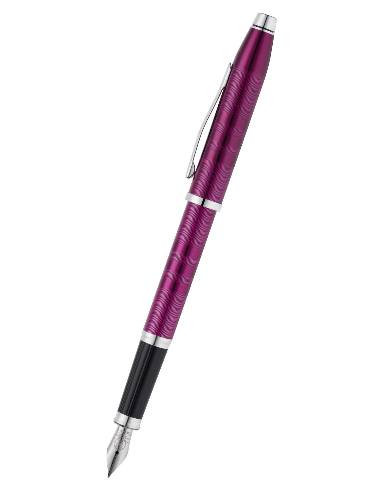 Cross Century II Midnight Plum fountain pen with silver clip and bands, fine nib on Tampa Home & Garden Store