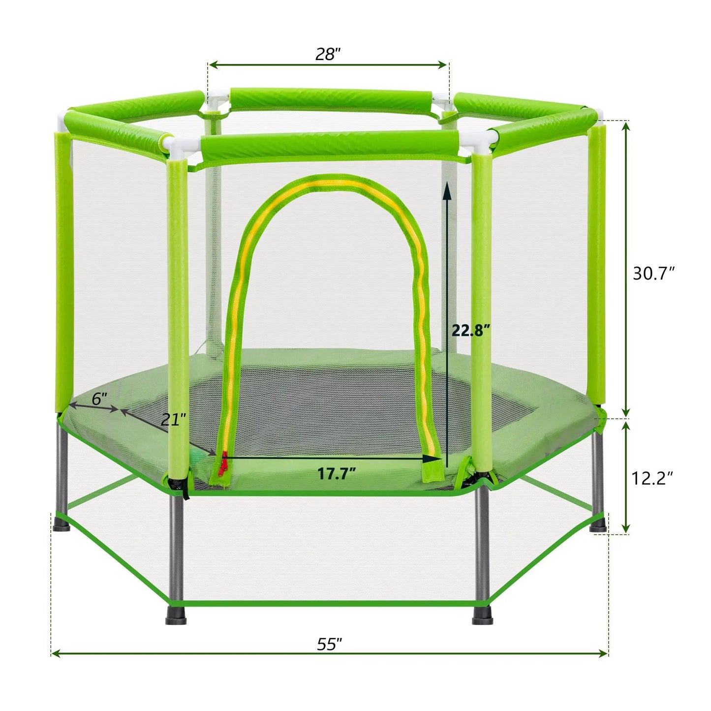 Toddlers Trampoline with Safety Enclosure Net