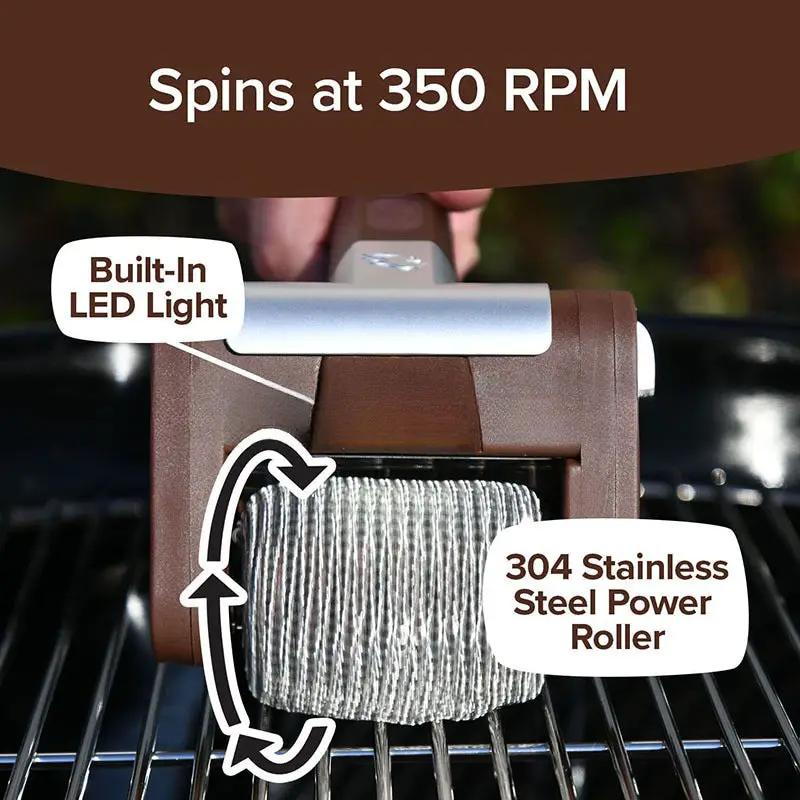 Cordless Grill Roller Brush Replaceable Heads