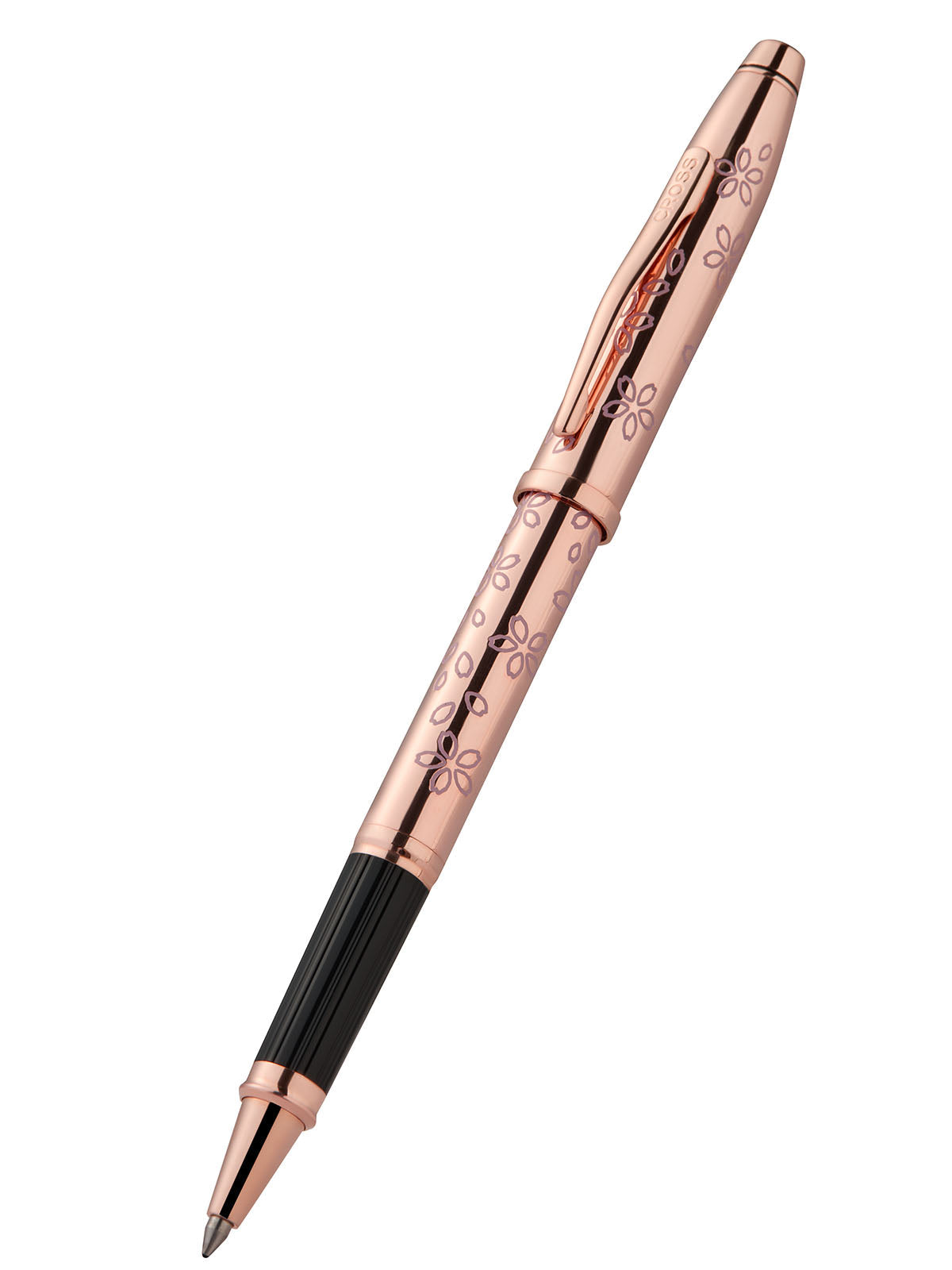 Century II Cherry Blossom rose-gold plated rollerball pen by A.T. Cross with floral motif on Tampa Home & Garden Store