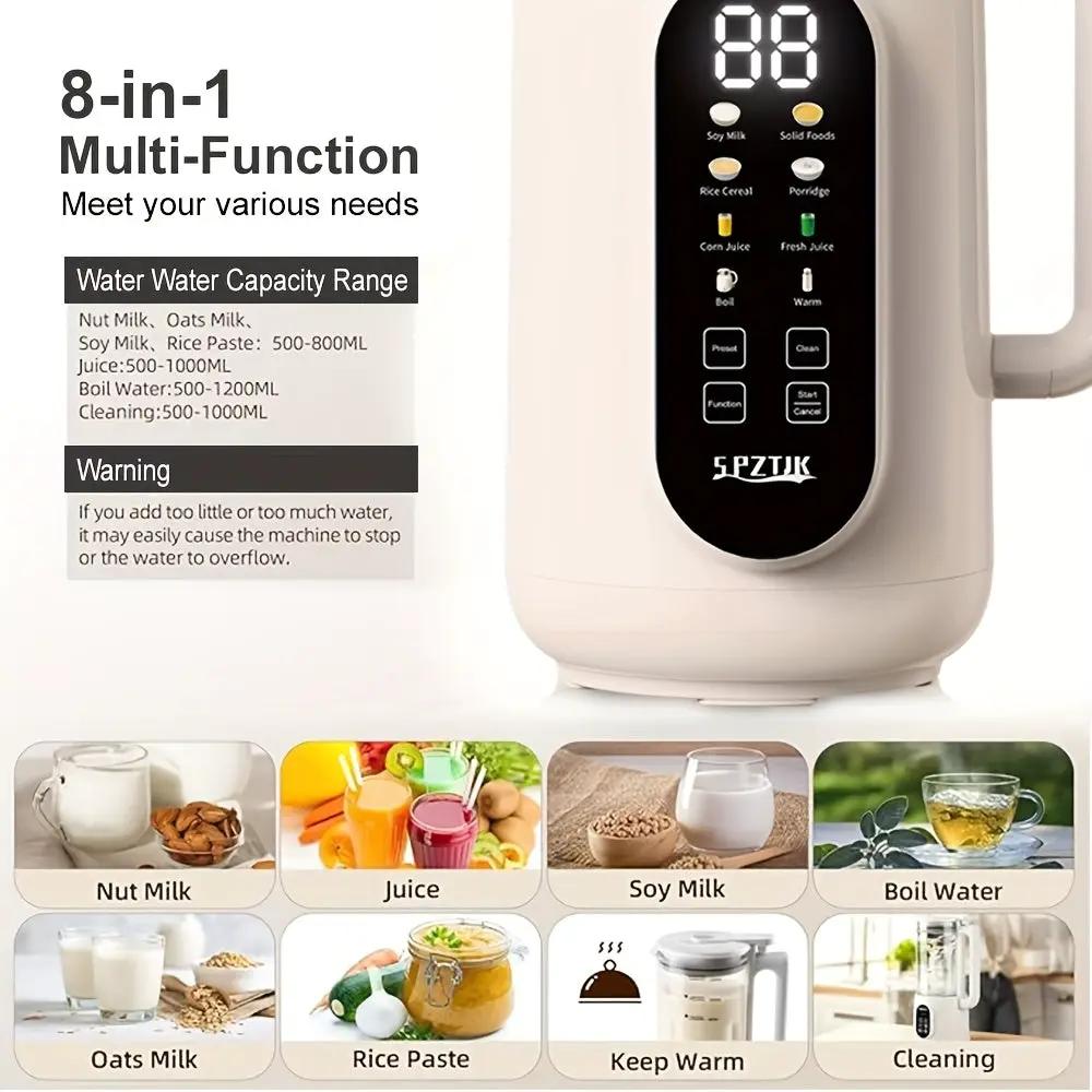 Nut Milk Maker Blender 21000RPM 40oz, beige 8-in-1 machine with touchscreen Moktan Sabai on Tampa Home & Garden Store