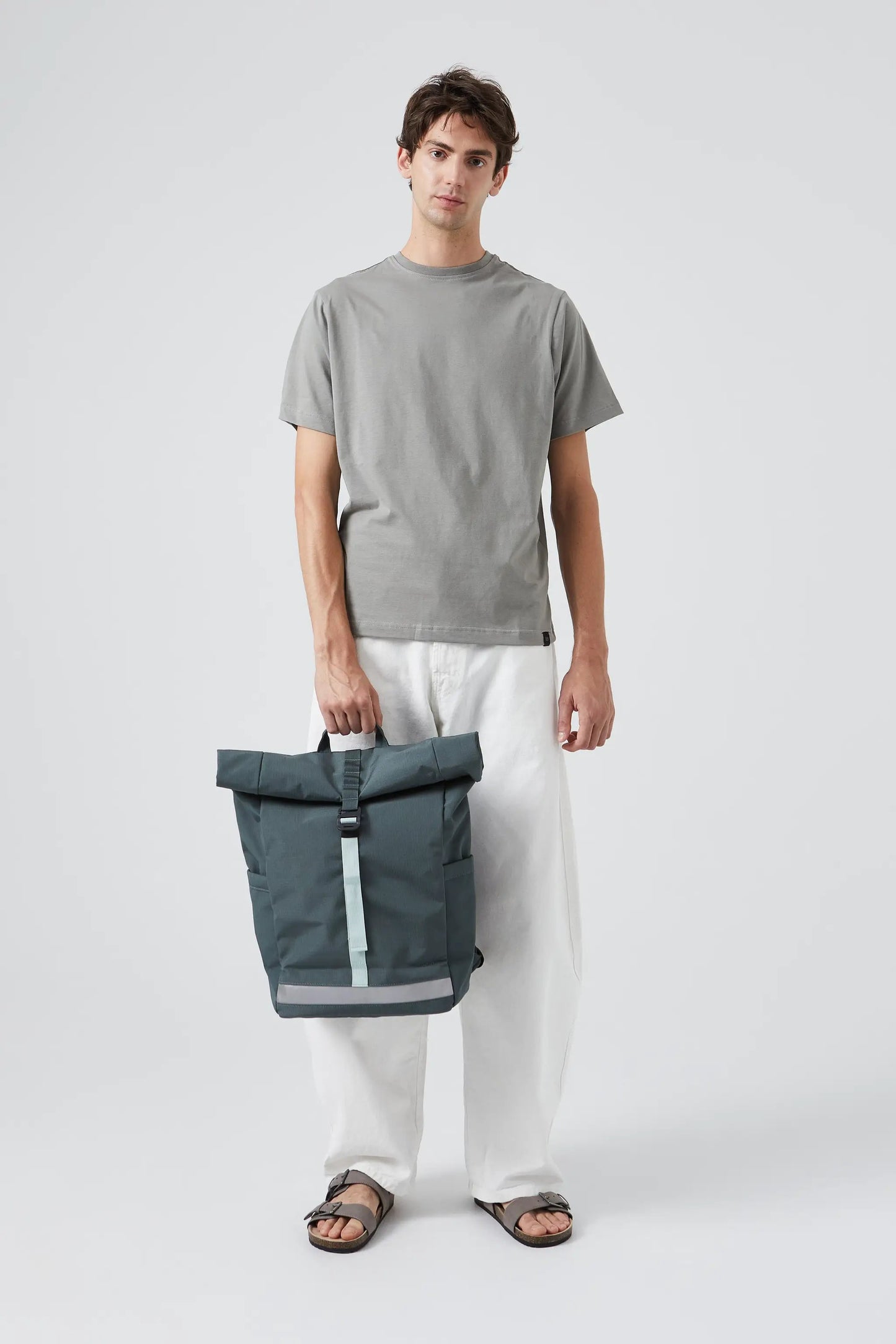 Lars Roll Backpack Laurel Vandra Urban Edition by Lefrik USA in teal with roll-top closure on Tampa Home & Garden Store