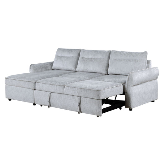 Montana Sofabed With Storage Gray sofa by HouseOfZazla, stationary sectional with storage on Tampa Home & Garden Store