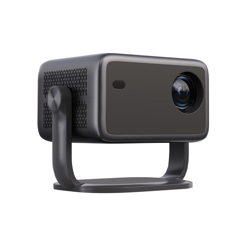 L018AA Whale OS LCD projector with right-side lens, dark gray body and curved stand on Tampa Home & Garden Store