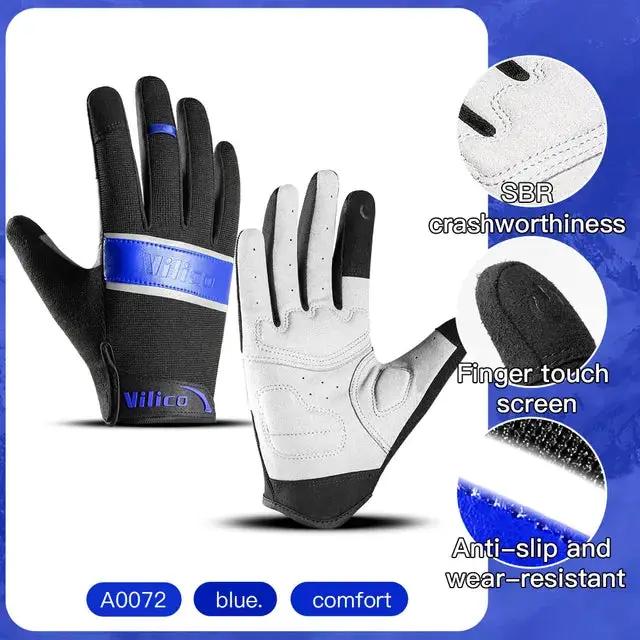 Guantes de ciclismo de montaña para deportes al aire libre, resistentes al desgaste, amortiguadores y con pantalla táctil