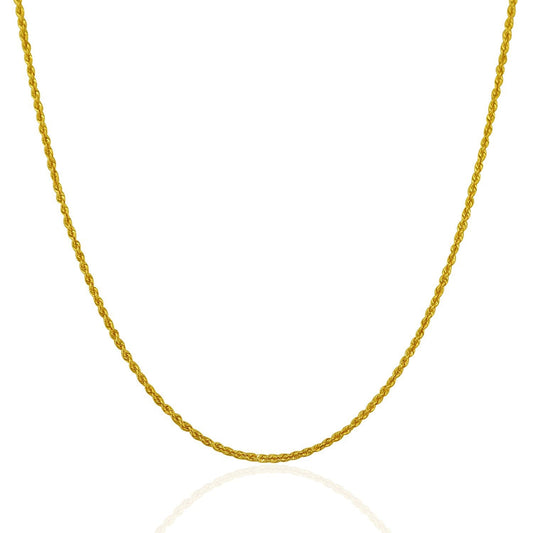 14k Yellow Gold Solid Rope Chain 1.25mm necklace by Bids.com on Tampa Home & Garden Store