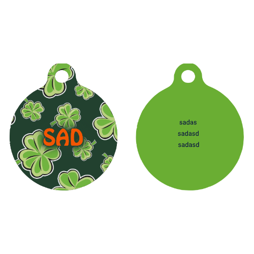4 Leaf Clover HD Dog ID Tag