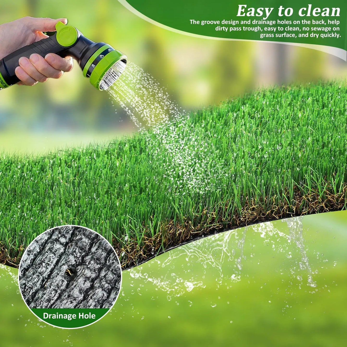 Manta de césped artificial para exteriores de 0,6 x 3 m, rollo de césped sintético grueso y realista, decoración de 3,5 cm de altura de pelo