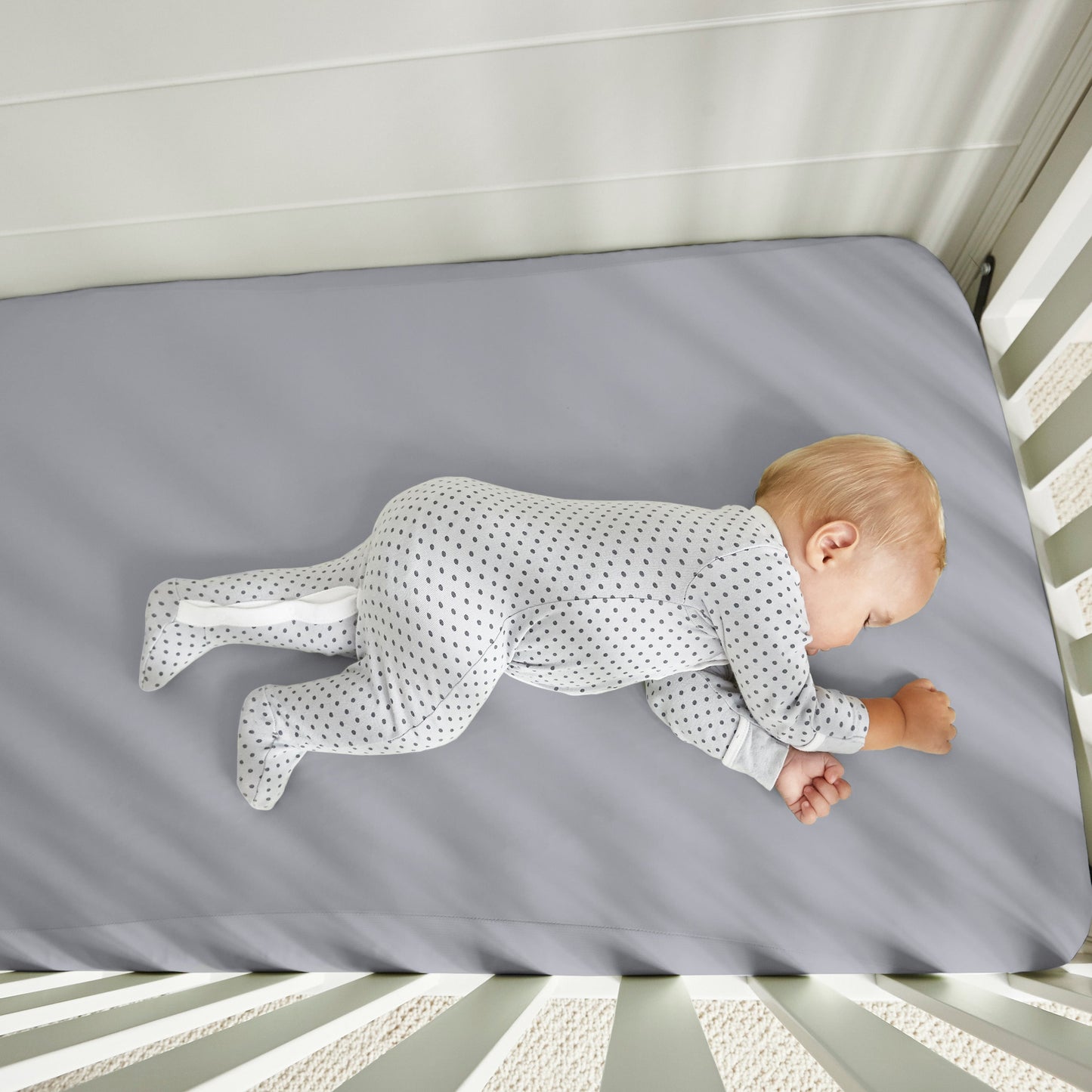 BedGear Hyper-Linen Crib Sheet Light Grey for crib bedding on Tampa Home & Garden Store