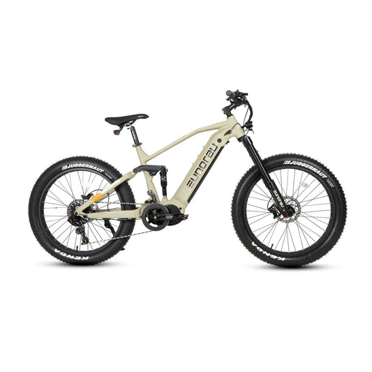 Specter S 3.0 Hunter X9 fat-tire electric bike by EUNORAU US, beige frame, front suspension on Tampa Home & Garden Store