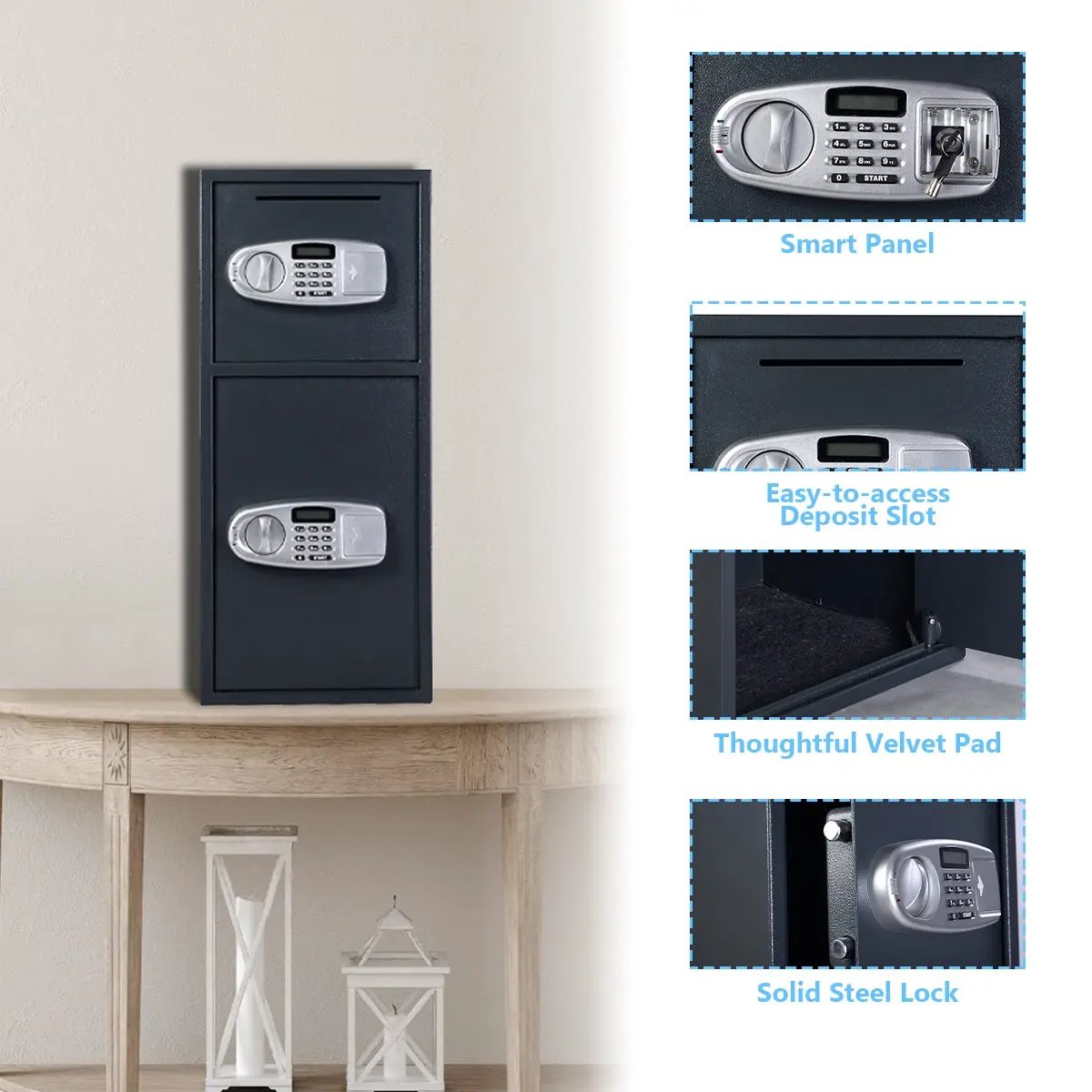 Digital Safe Box with 2 Doors - Tampa Home & Garden Store
