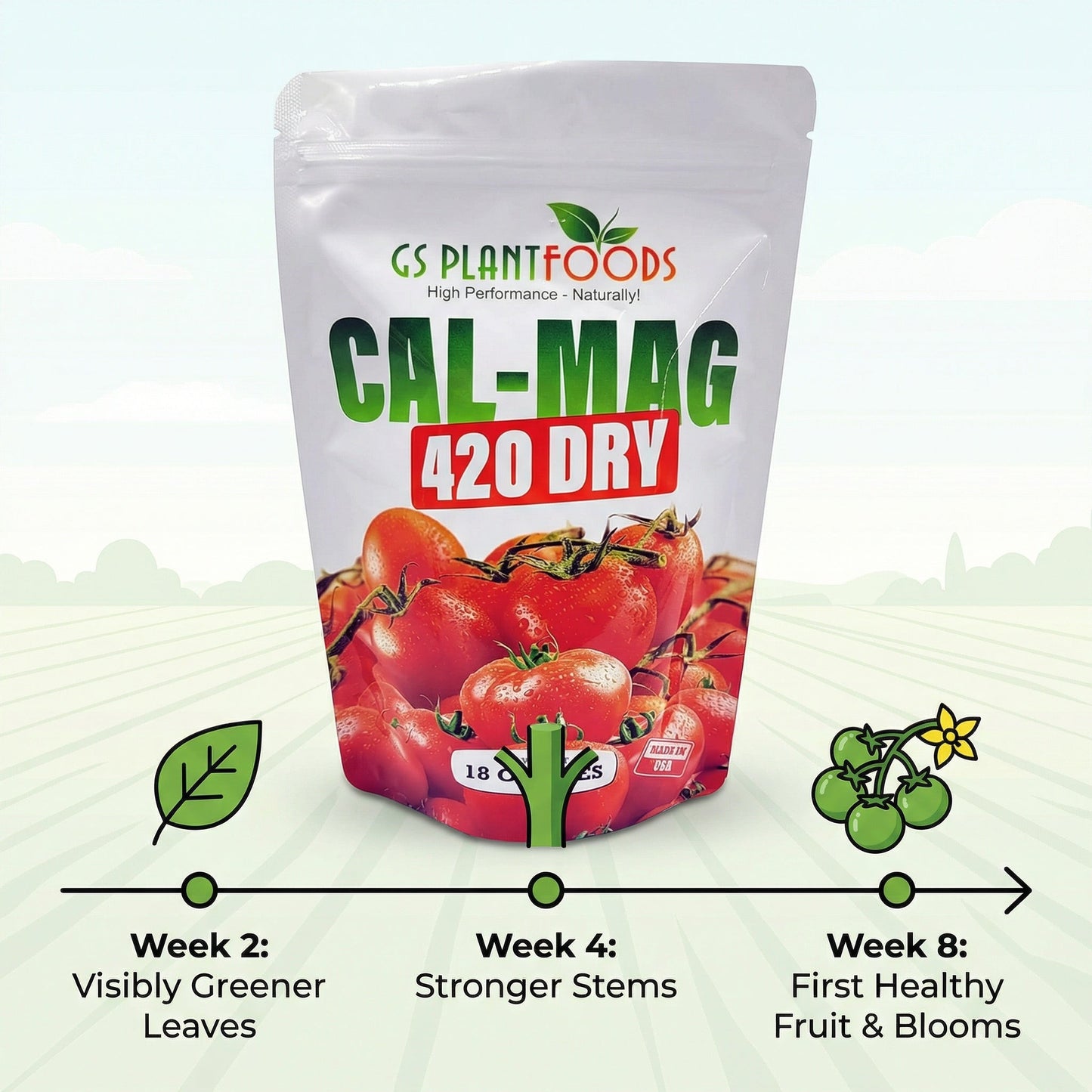 Cal-Mag Extreme fertilizer bag by GS Plant Foods, 420 DRY on Tampa Home & Garden Store