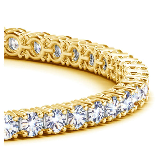 Lab Grown Diamond Tennis Bracelet in 14k Gold by Bids with round-cut diamonds on Tampa Home & Garden Store