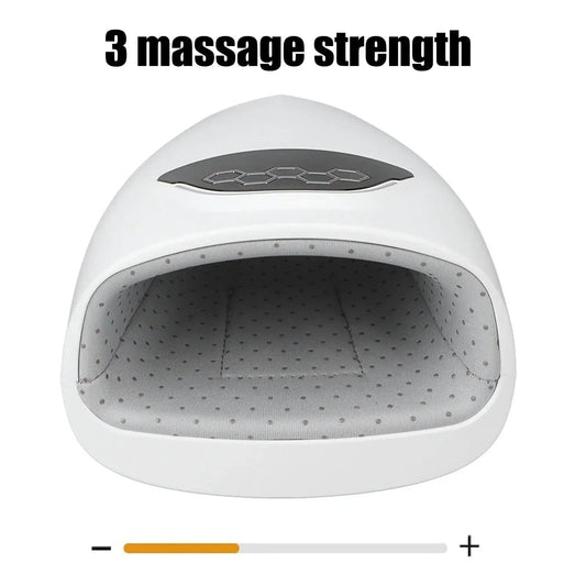 Electric hand massager with heat and air, white plastic shell, VIP Digital Presence on Tampa Home & Garden Store
