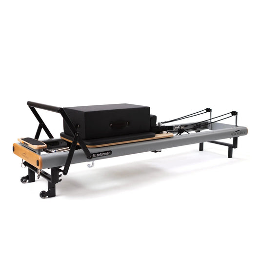 Peak Pilates fit Reformer with long and short box, black padded carriage on Tampa Home & Garden Store