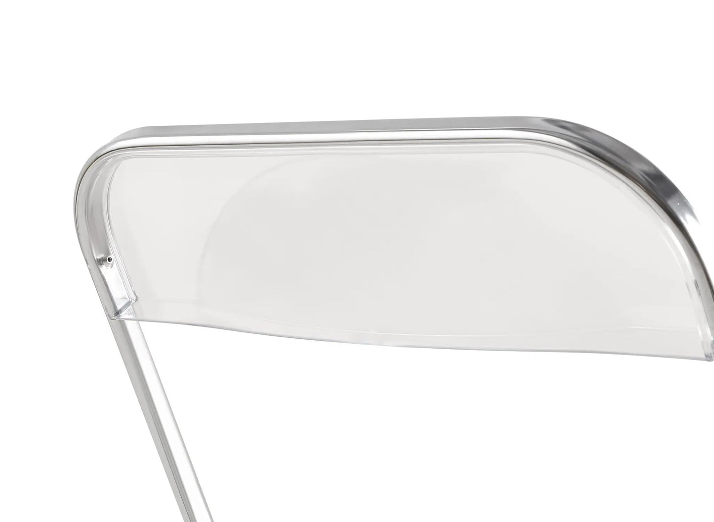 Transparent Stackable Folding Chair Chrome Frame