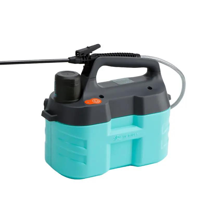 Usb Charging Electric Sprayer 5L garden sprayer teal body with black top and spray wand on Tampa Home & Garden Store