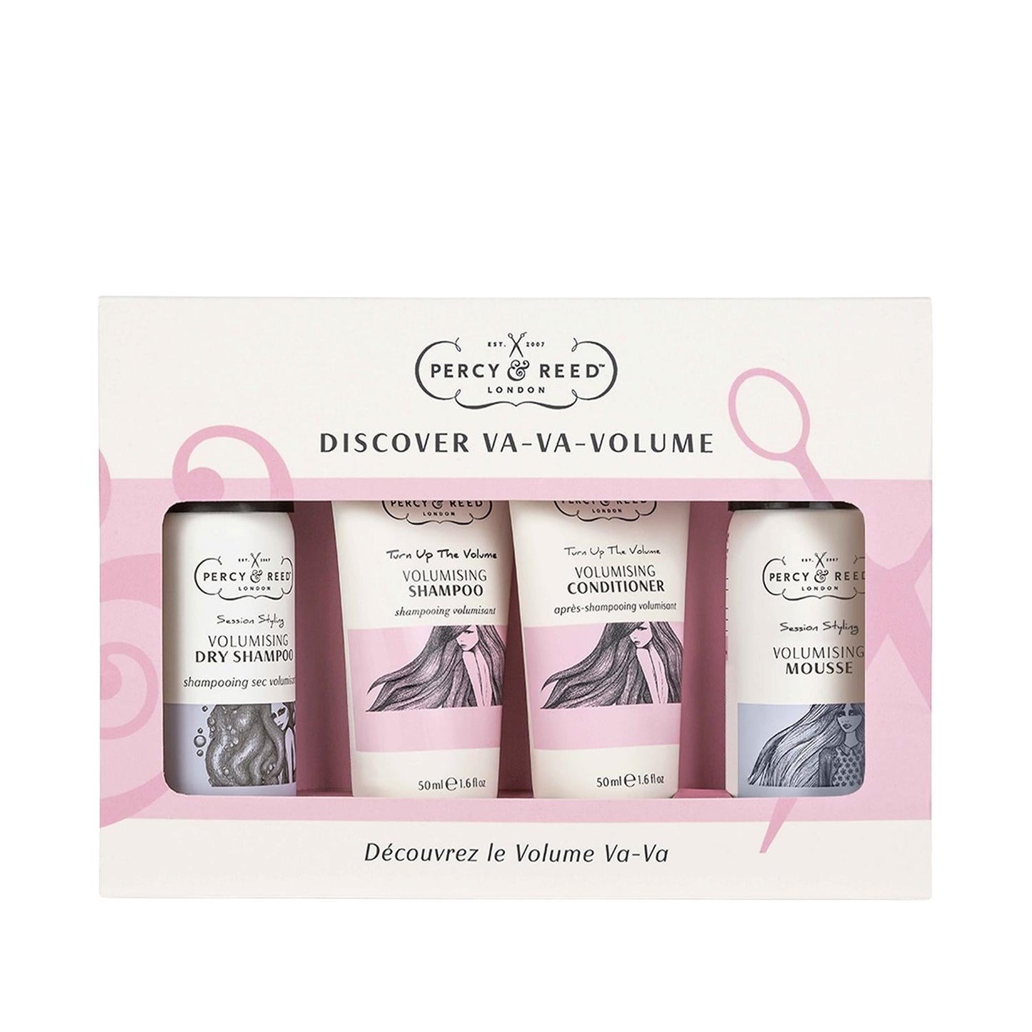 Percy & Reed Va-Va-Volume four-piece set with volumising shampoo conditioner mousse dry shampoo on Tampa Home & Garden Store