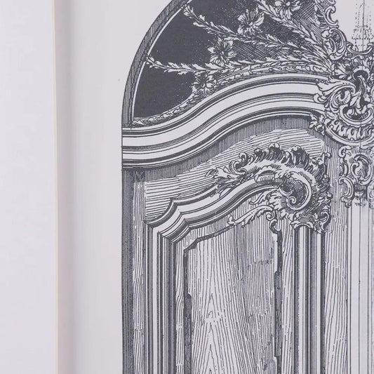 Fake Pencil Architectural Wall Art set of 2, silver ornate doorframe wall decor on Tampa Home & Garden Store