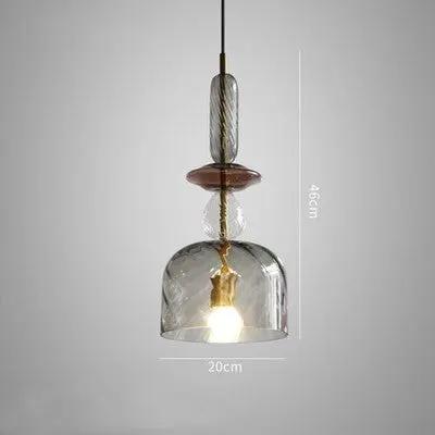 Bar Counter Macarons Candy Glass Chandelier by Decorbites, clear glass pendant with brass on Tampa Home & Garden Store