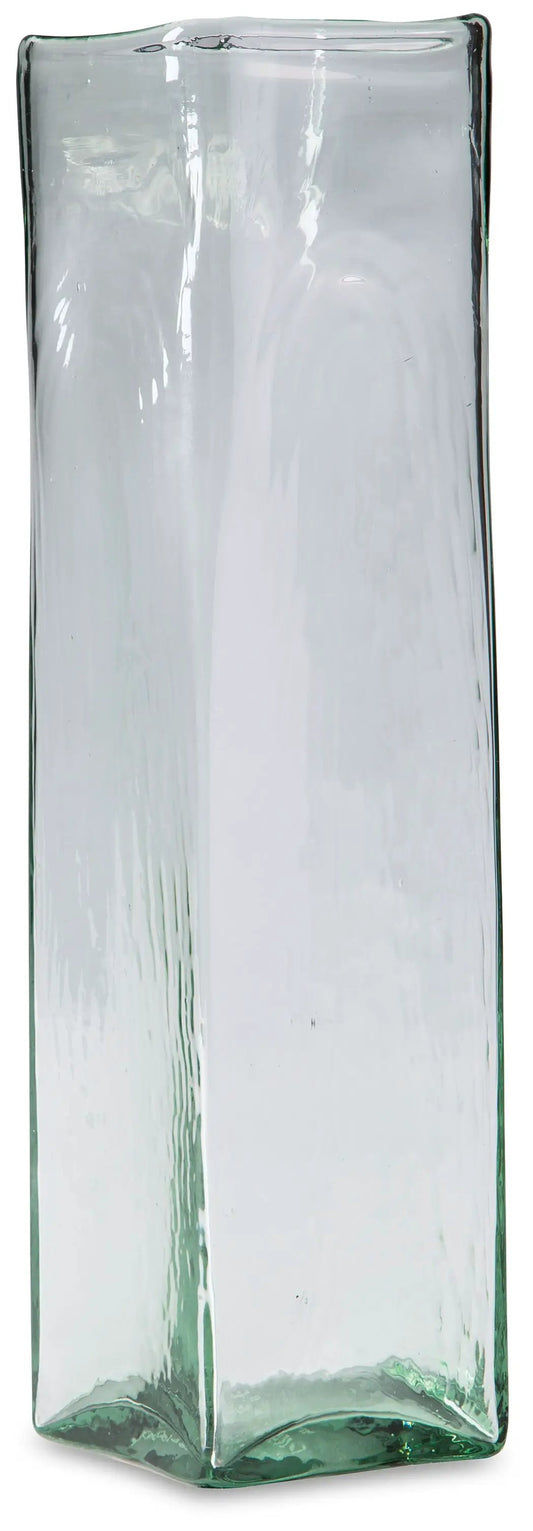 Taylow Vase tall rectangular glass vase in teal tint Unique Piece Furniture Vases & Jars on Tampa Home & Garden Store