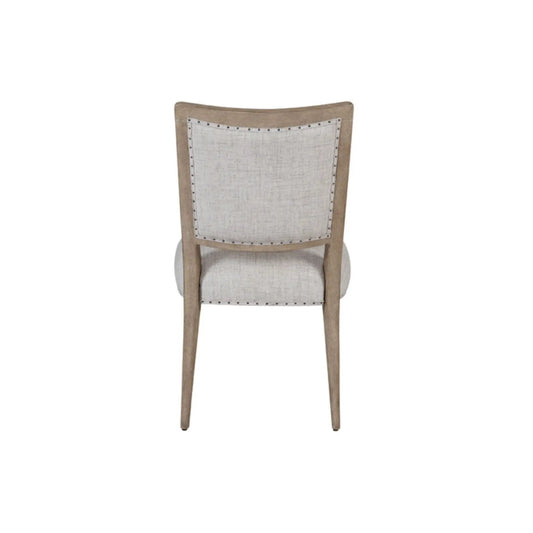 Oversized side dining chair, set of 2, sand linen with nailhead trim on Tampa Home & Garden Store