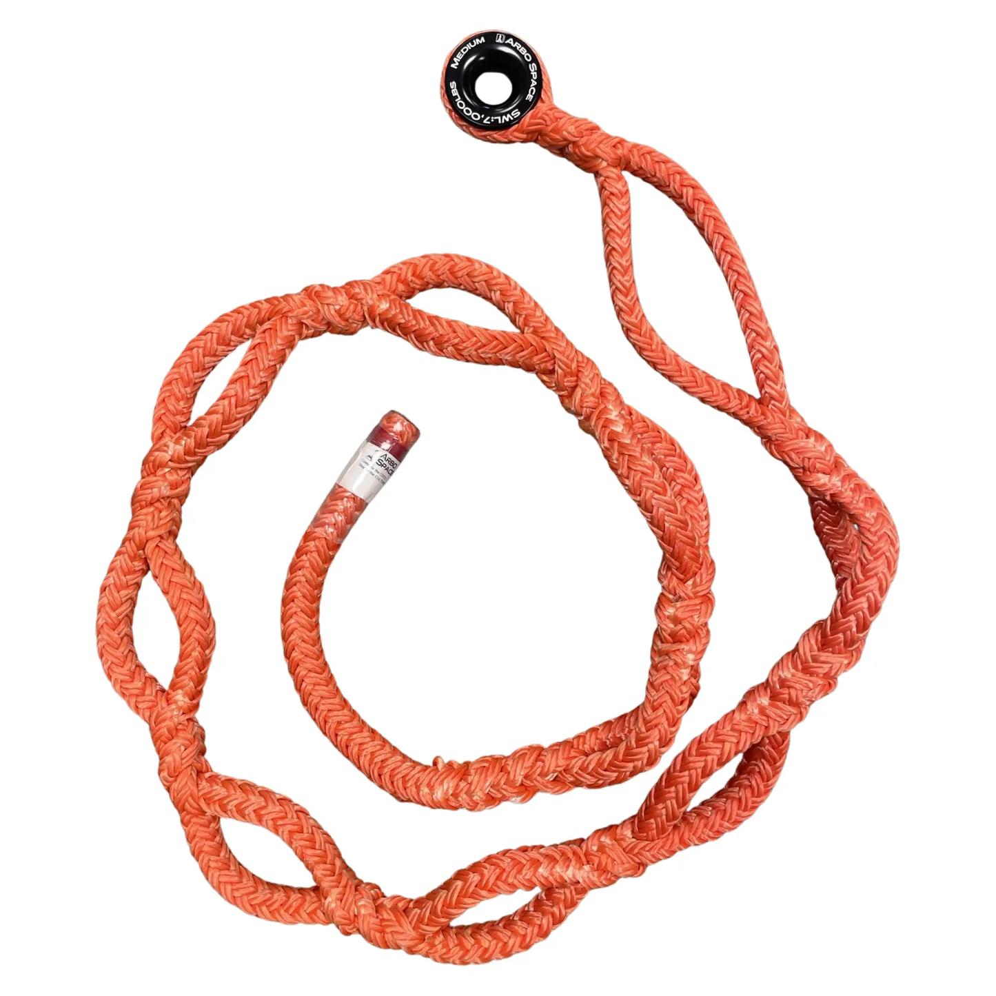 Arbo Space Pluto 1/2in multi ring sling with bright orange braided rope and black metal ring on Tampa Home & Garden Store