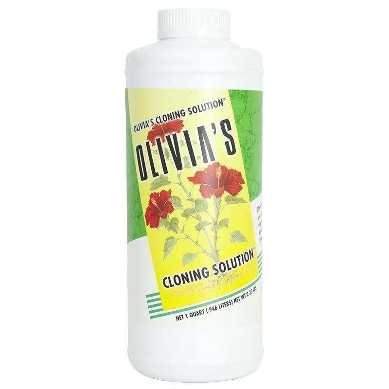 Olivia's Cloning Gel by Grow Organic, white bottle with yellow-green label and hibiscus artwork on Tampa Home & Garden Store