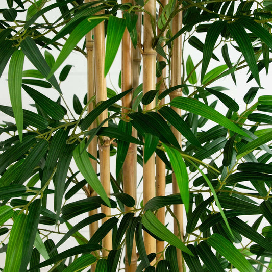 10’ Artificial Bamboo Tree with Real Bamboo Trunks - Tampa Home & Garden Store