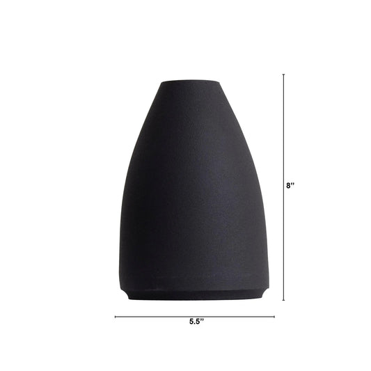 10” Cone Stone Vase Black Matte - Tampa Home & Garden Store
