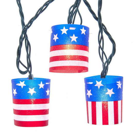 10-Light American Flag Tube Light Set - Tampa Home & Garden Store
