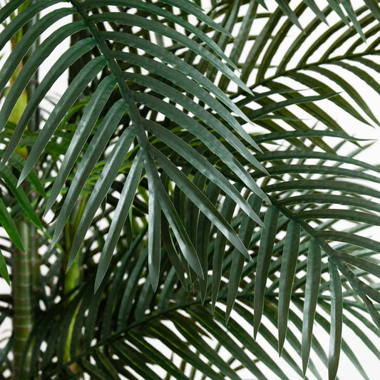 Artificial Areca Palm Tree fronds close-up for indoor outdoor display on Tampa Home & Garden Store