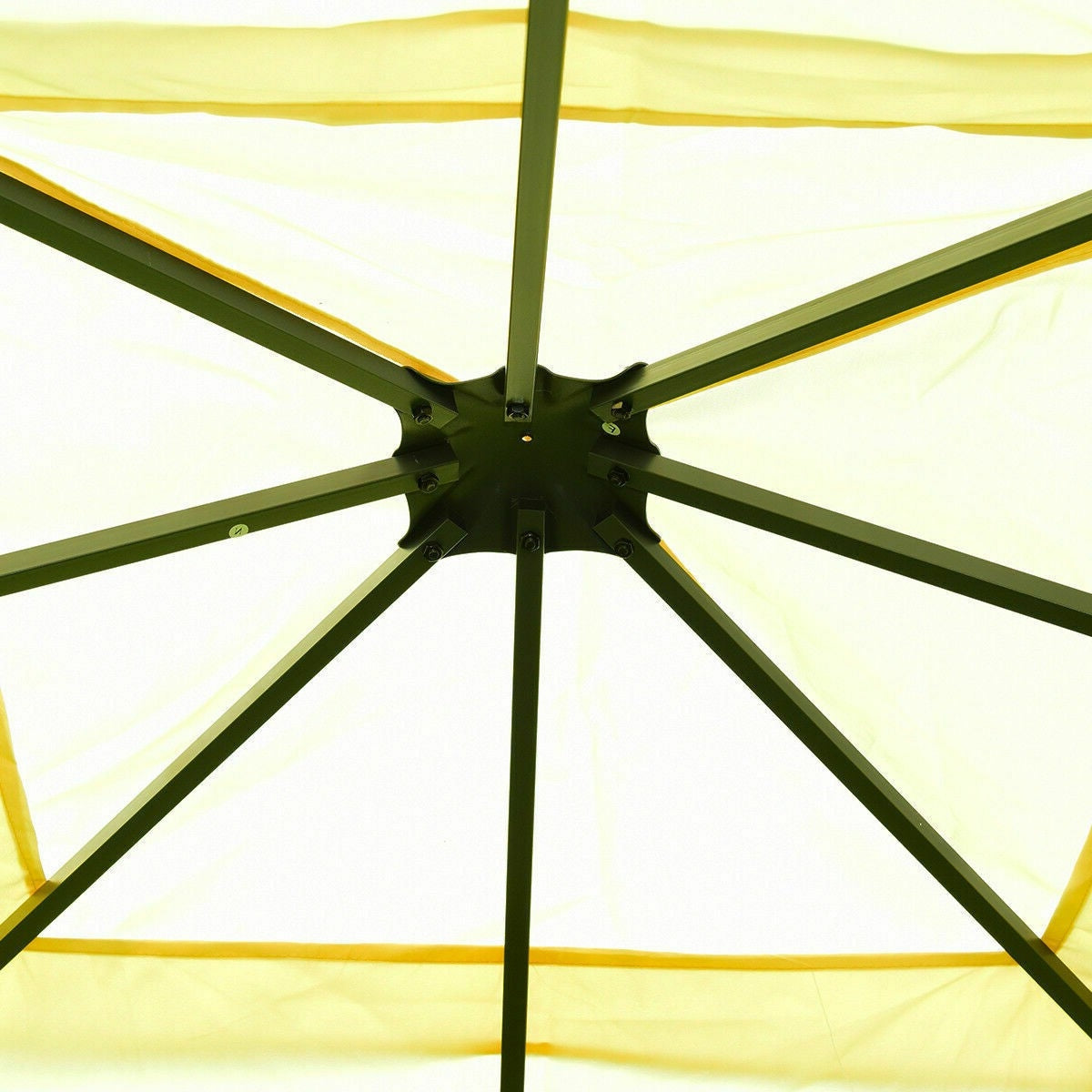 10 x 10 Ft Outdoor Steel Frame Gazebo Shelter with Waterproof Polyester Canopy - Tampa Home & Garden Store