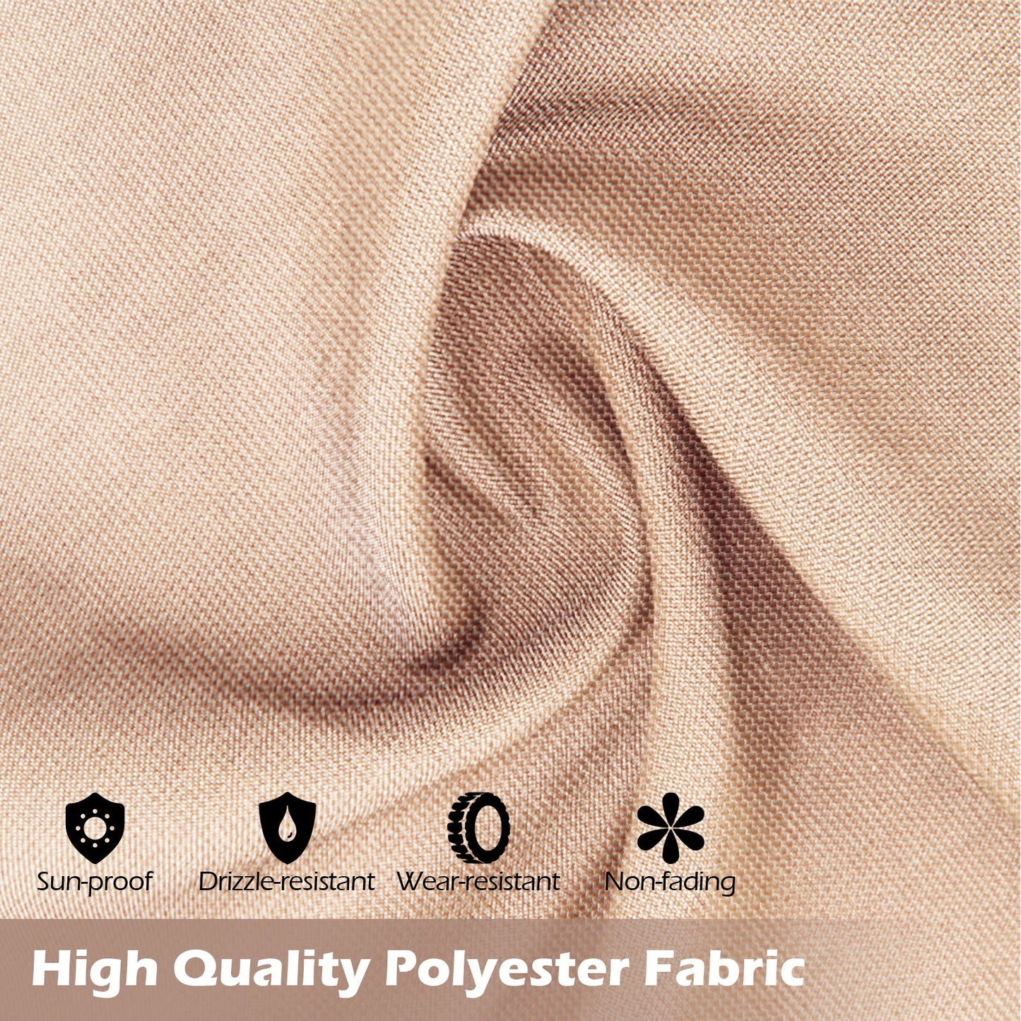 10 x 10 ft Flat Top Pergola with Retractable Canopy for Garden Pool Porch and Backyard-Beige - Tampa Home & Garden Store