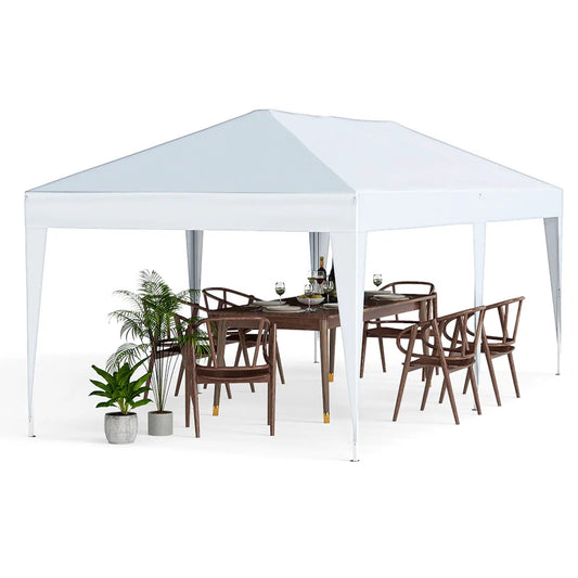 10 x 20 FT Pop up Canopy Tent with Carry Bag for Party BBQ-White - Tampa Home & Garden Store