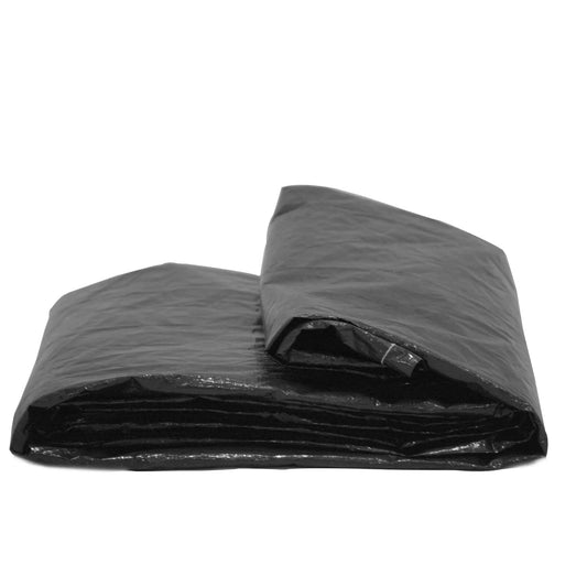 Prota Ground Tarp 10x10 polyethylene tent groundsheet black rolled for protection on Tampa Home & Garden Store