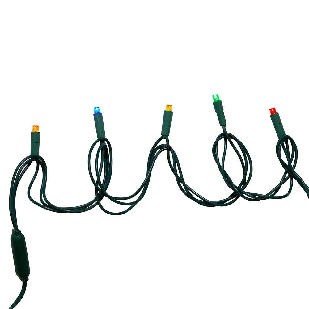 100-Light 5mm Multi-Color LED Green Wire Light Set - Tampa Home & Garden Store