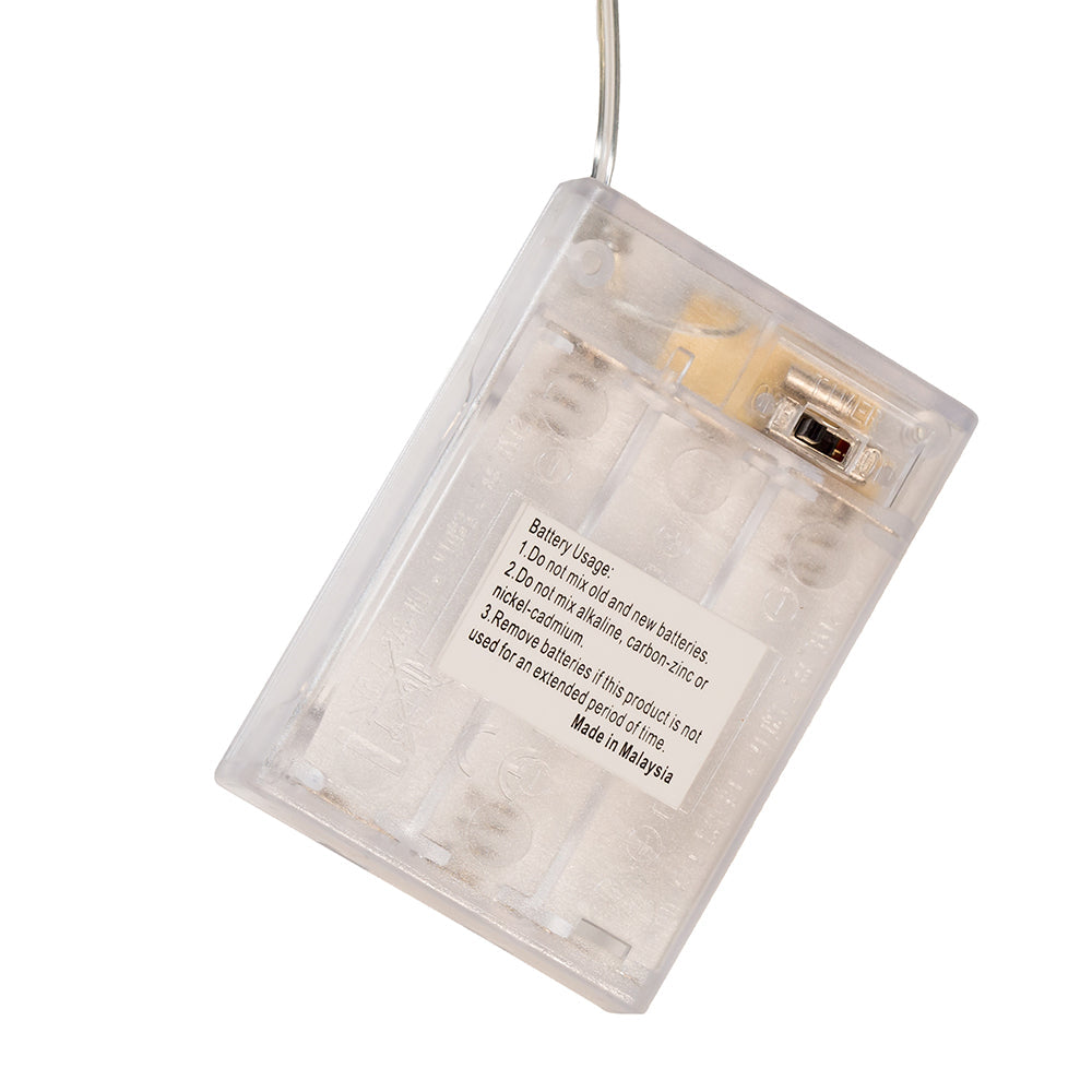 100-Light Battery Operated Warm White Fairy Silver Wire Lights - Tampa Home & Garden Store