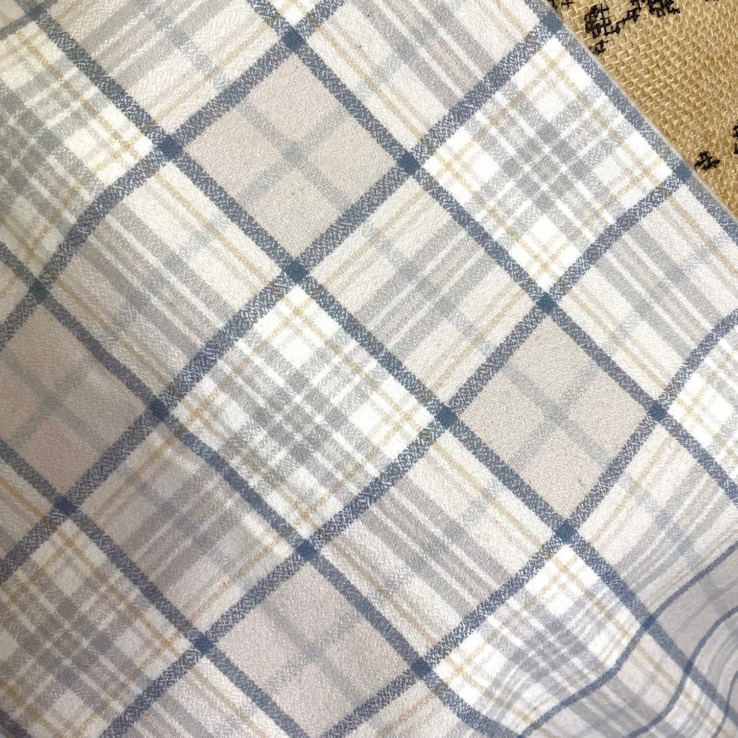 100% Organic Cotton Neutral Shades of Cream, Taupe, and Gray Plaid Infinity and Blanket Scarves - Tampa Home & Garden Store