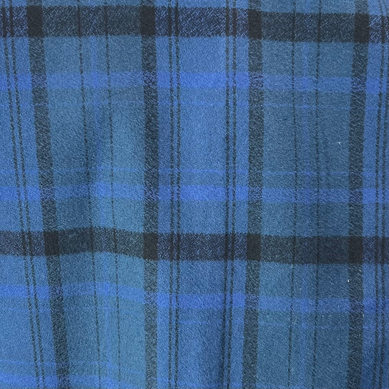 100% Organic Cotton Shades of Deep Navy Blue and Black Plaid Infinity and Blanket Scarves - Tampa Home & Garden Store