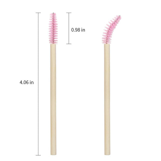 100-Pack Disposable Bamboo Stick Mascara Wands – Eco-Friendly & Convenient - Tampa Home & Garden Store
