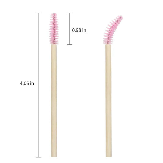 100-Pack Disposable Bamboo Stick Mascara Wands – Eco-Friendly & Convenient - Tampa Home & Garden Store