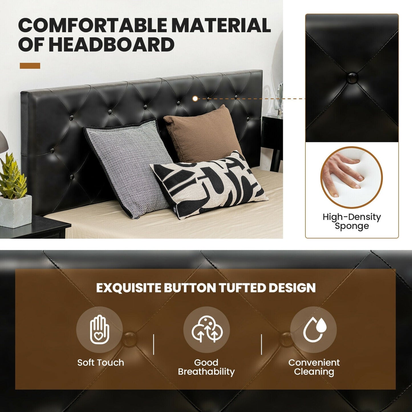 Full/Queen black PU leather upholstered platform bed with 4 drawers DirectDeals on Tampa Home & Garden Store