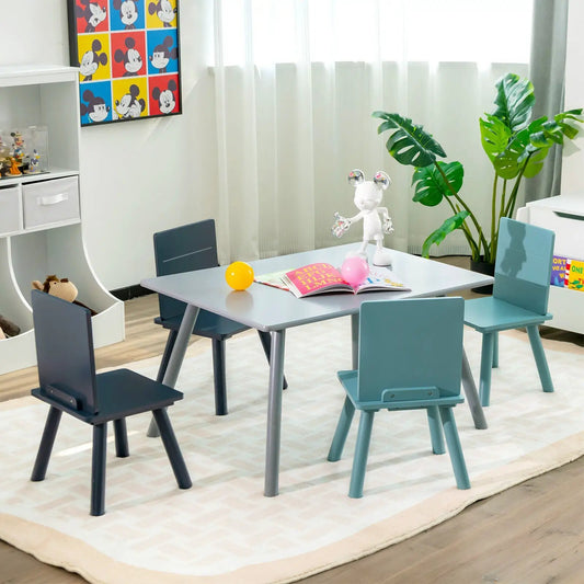 5-piece blue wooden activity blocks set for kids on Tampa Home & Garden Store