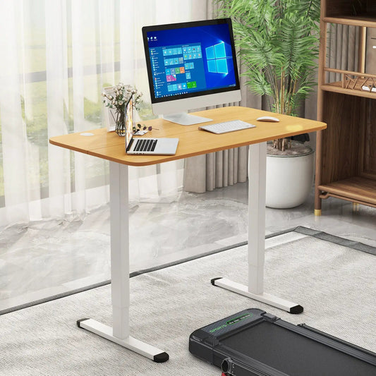 Electric Standing Desk Adjustable Stand up Computer Desk Anti-collision-Natural - Tampa Home & Garden Store