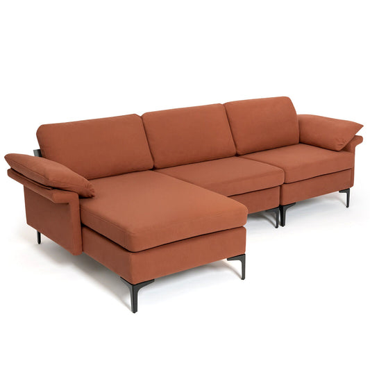 Extra Large Modular L-shaped Sectional Sofa with Reversible Chaise for 4-5 People - Tampa Home & Garden Store