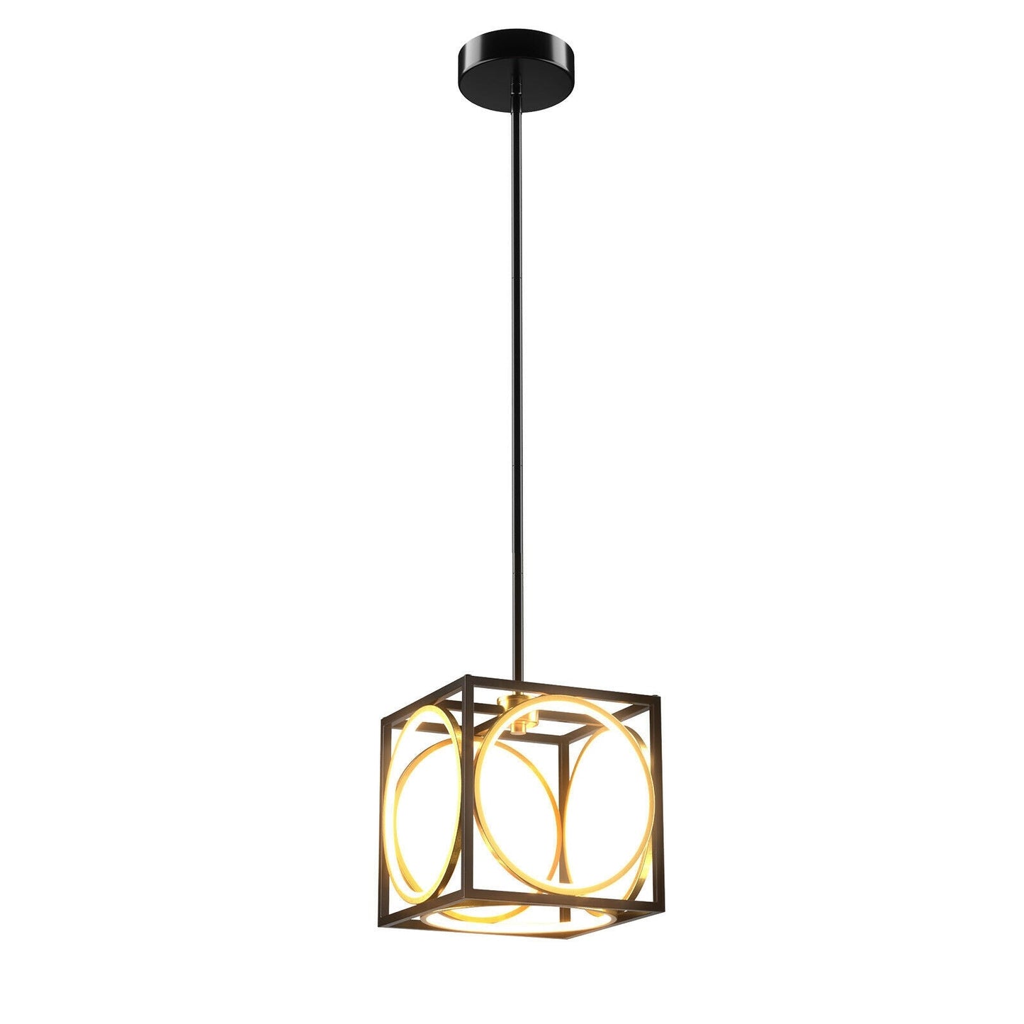 Modern LED Pendant Light with 42 Inches Adjustable Suspender-Golden - Tampa Home & Garden Store